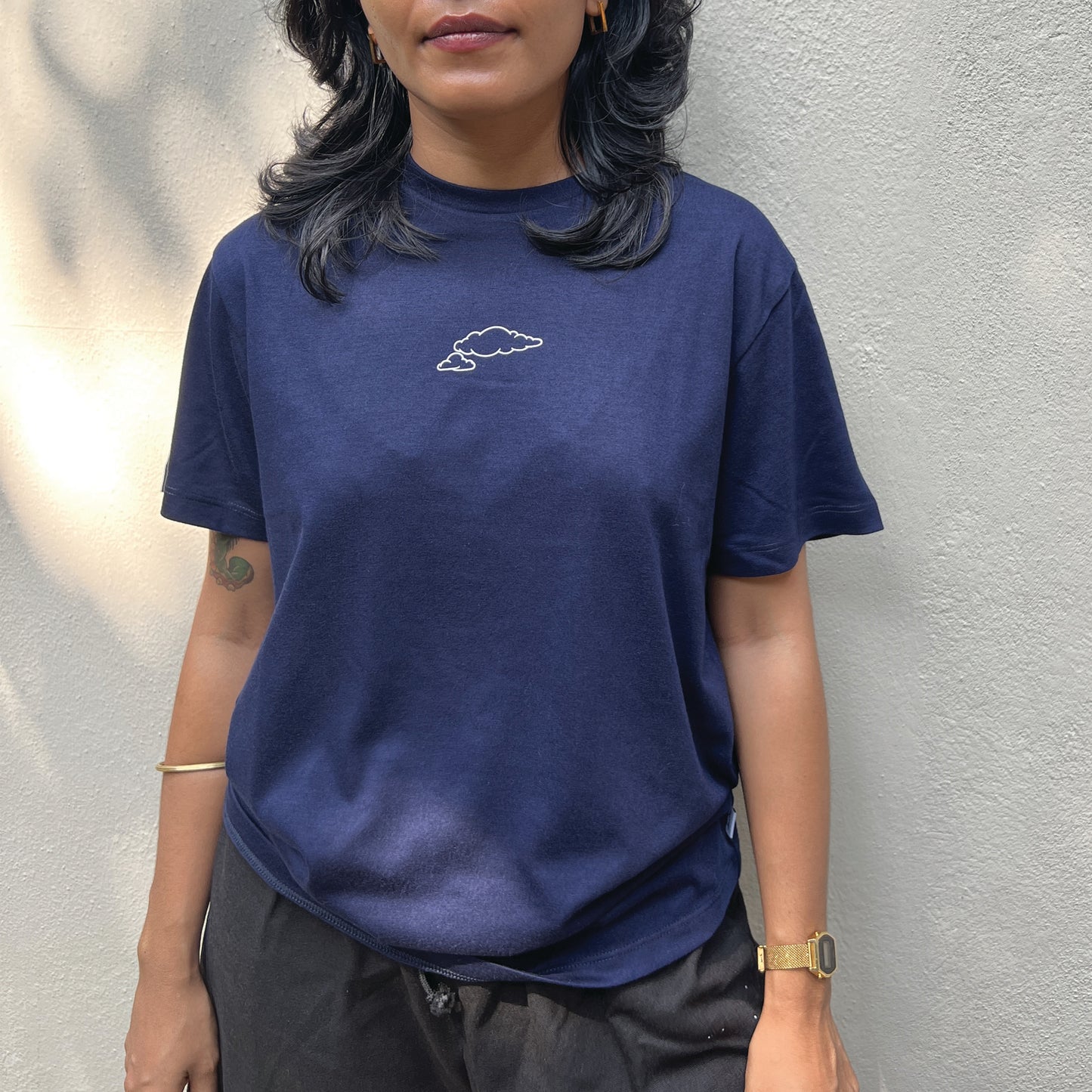 Short Sleeve, Crew Neck T - Cloud